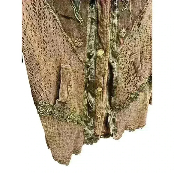 Vintage Holuc Venezia Women's Blazer Jacket 100% Cotton Floral Design Multicolor - Picture 5 of 8